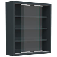 HÄNGEVITRINE in Anthrazit  - Anthrazit/Silberfarben, MODERN, Glas/Holzwerkstoff (37/40/10cm) - MID.YOU