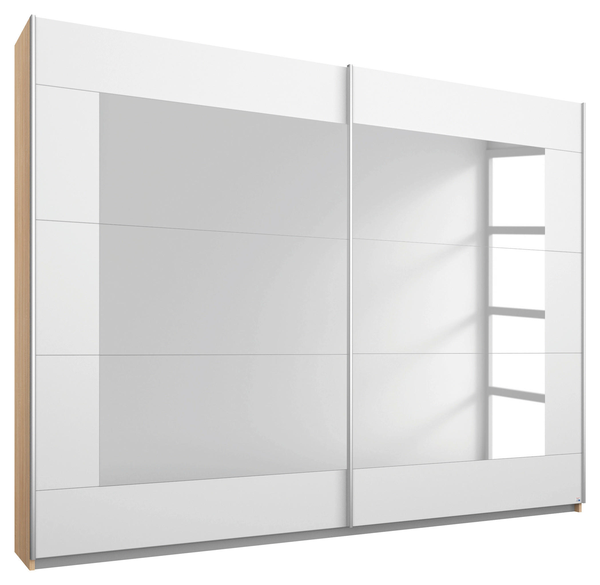 DULAP CU UȘI CULISANTE in  - alb/culoare lemn stejar, Modern, metal/material pe bază de lemn (226/210/62cm) - Hom`in