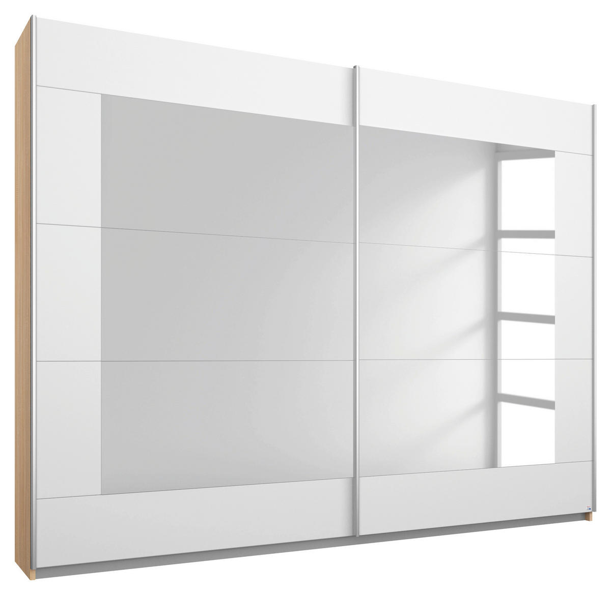 DULAP CU UȘI CULISANTE in  - alb/culoare lemn stejar, Modern, metal/material pe bază de lemn (226/210/62cm) - Hom`in