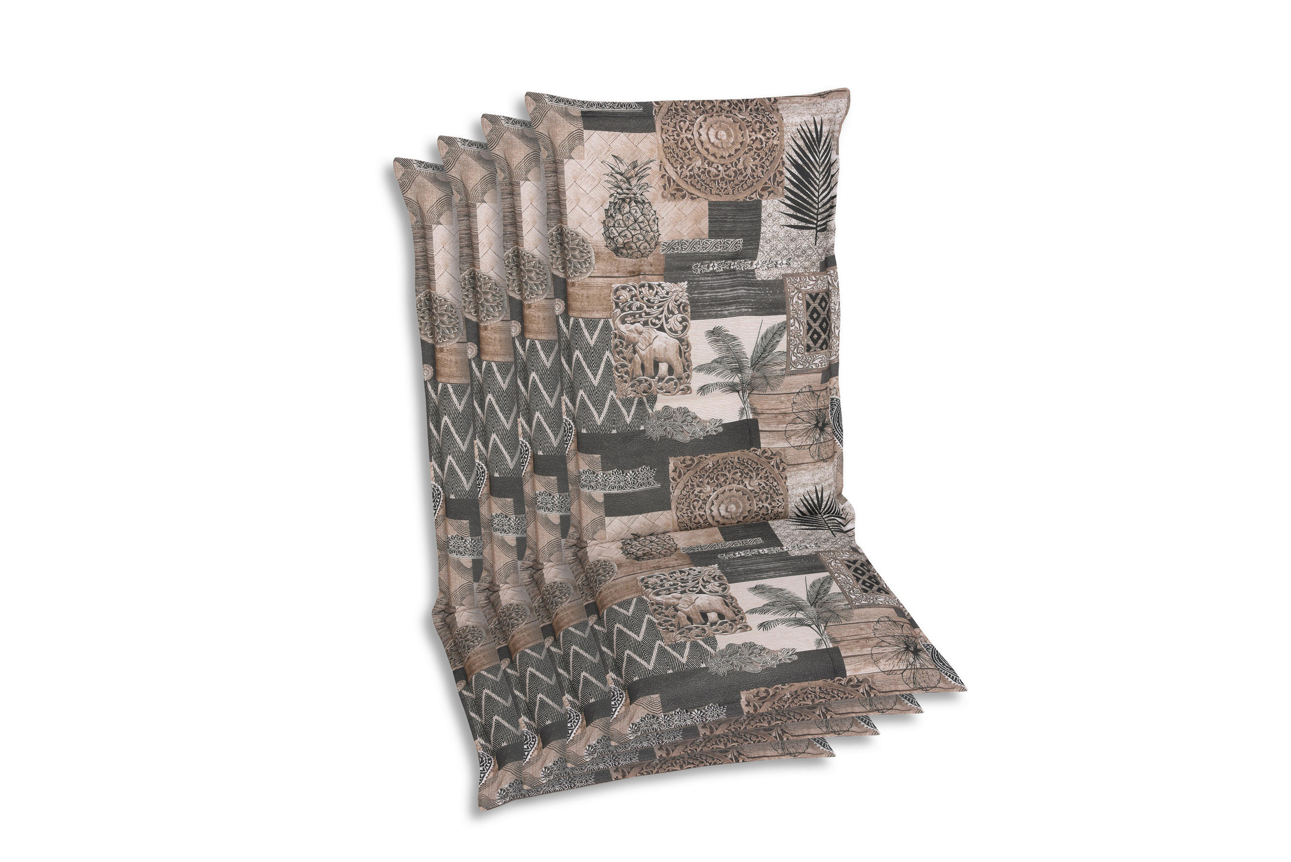 SESSELAUFLAGENSET Federn  - Beige, Basics, Textil (50/7/120cm)