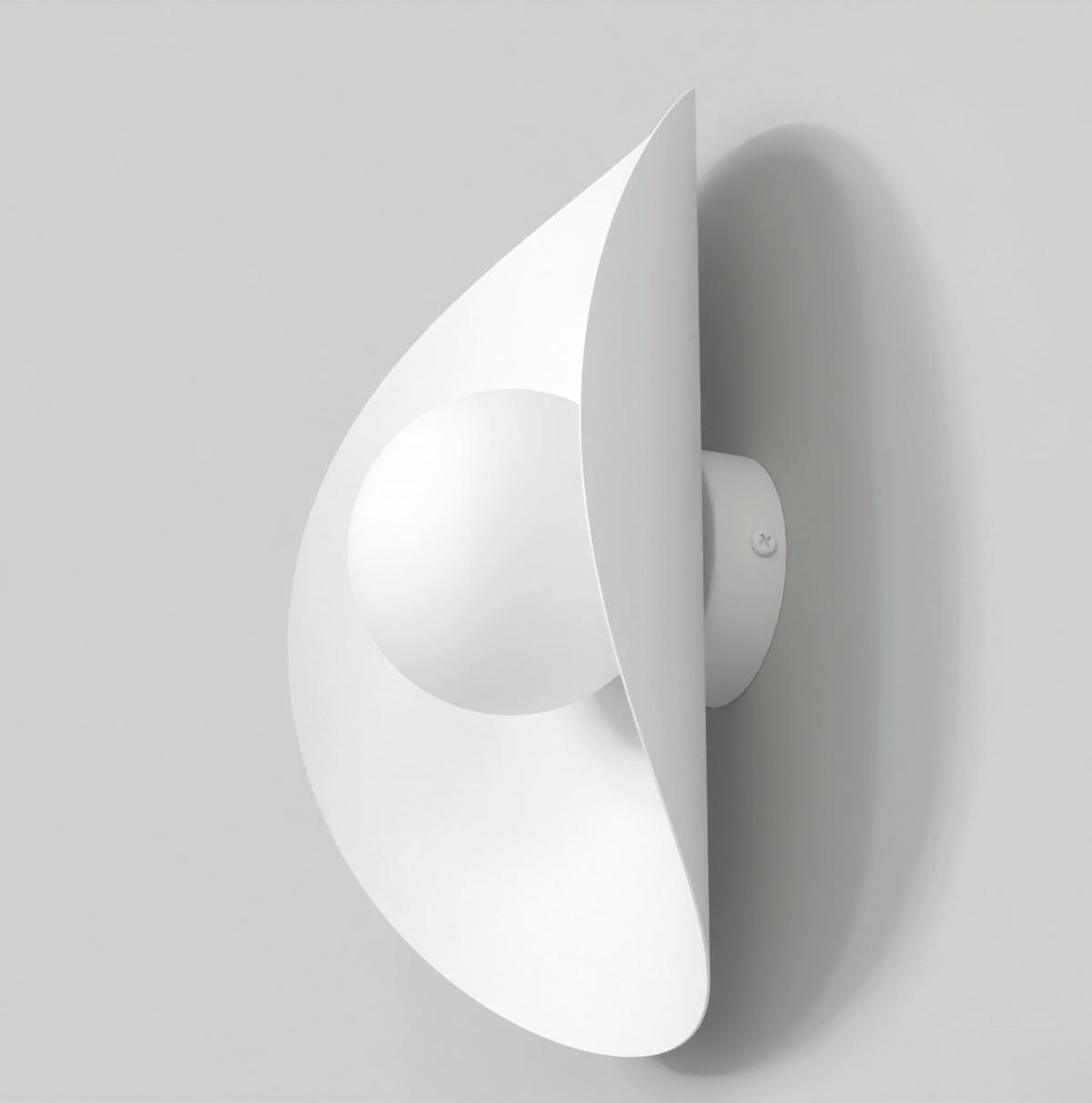 WANDLEUCHTE  23/13/30 cm    - Weiß, Design, Glas/Metall (23/13/30cm)