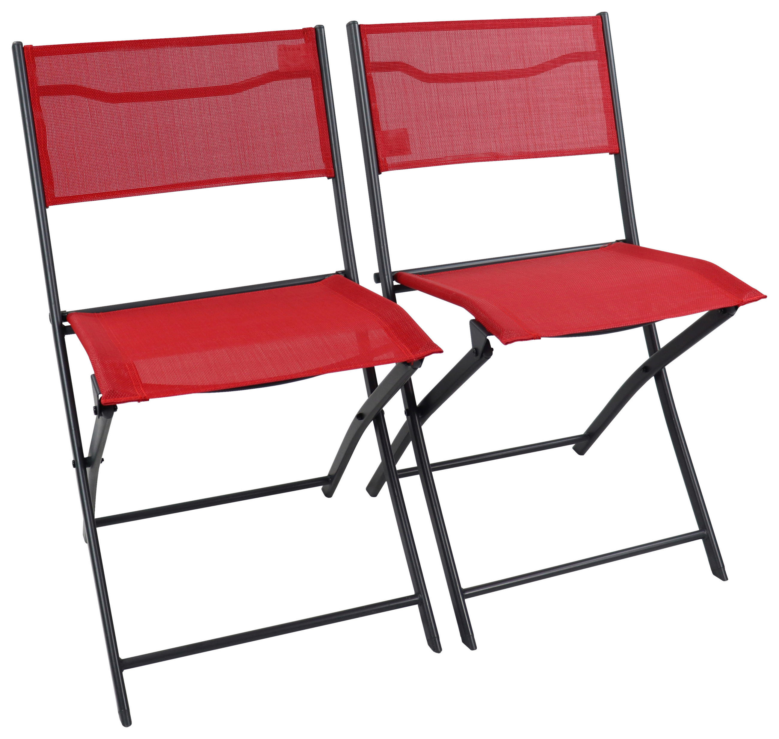 UTESTOLAR SET i metall, textil röd  - röd/svart, Modern, metall/textil (45/79/46cm) - Ambia Garden