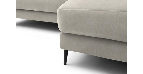 ECKSOFA  in Flachgewebe Naturfarben  253/177 cm  - Schwarz/Naturfarben, Design, Textil/Metall (253/177cm) - Dieter Knoll