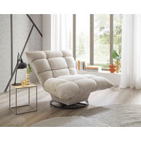 SESSEL in Chenille Beige  - Beige/Schwarz, MODERN, Textil/Metall (100/83/94cm) - Livetastic