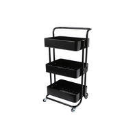 SERVIERWAGEN in Schwarz  - Schwarz, Basics, Metall (43/32/86cm) - Echtwerk