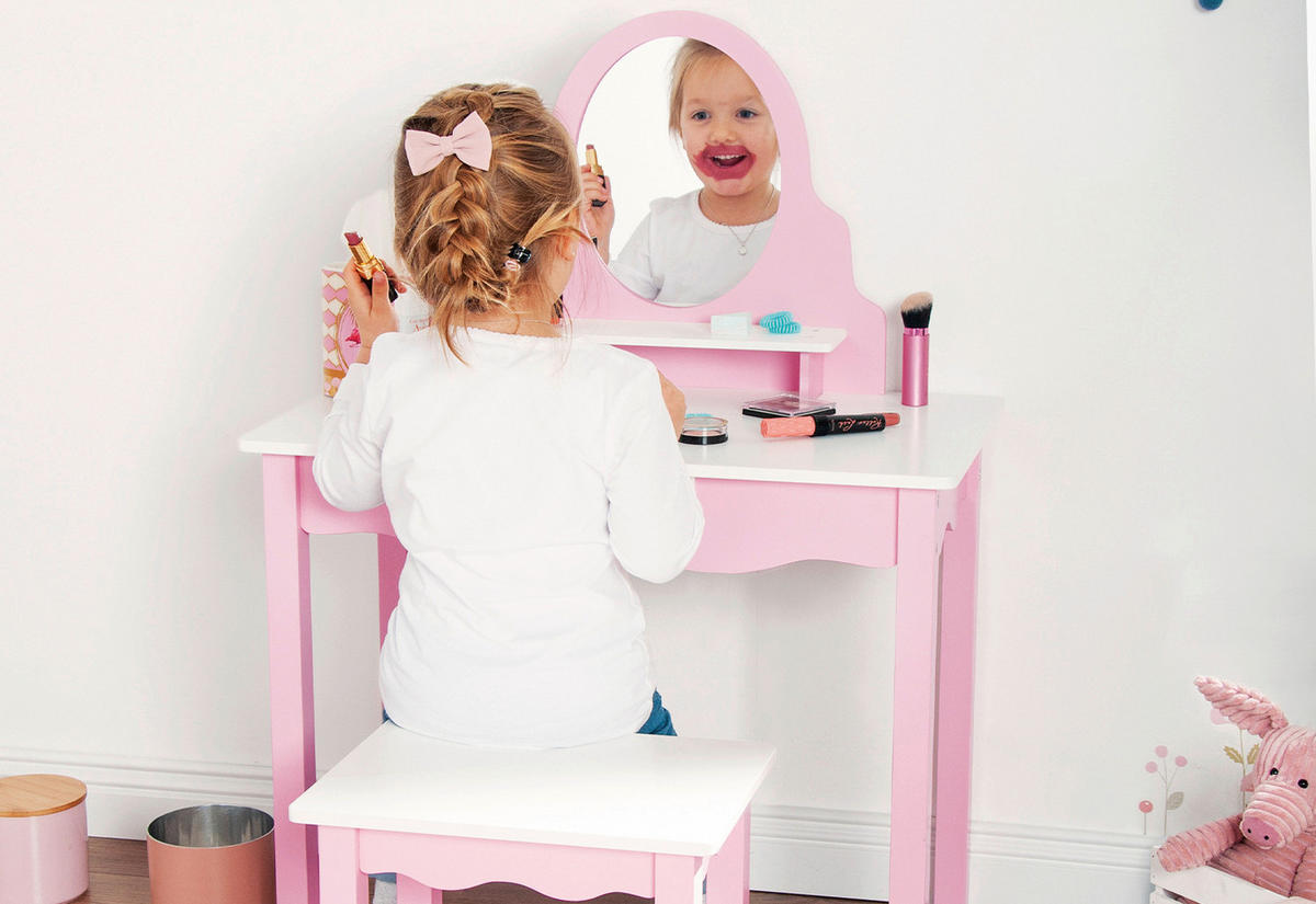 KINDERTISCH - Rosa/Weiß, Basics, Holz/Holzwerkstoff (70/97/40cm) - Pinolino