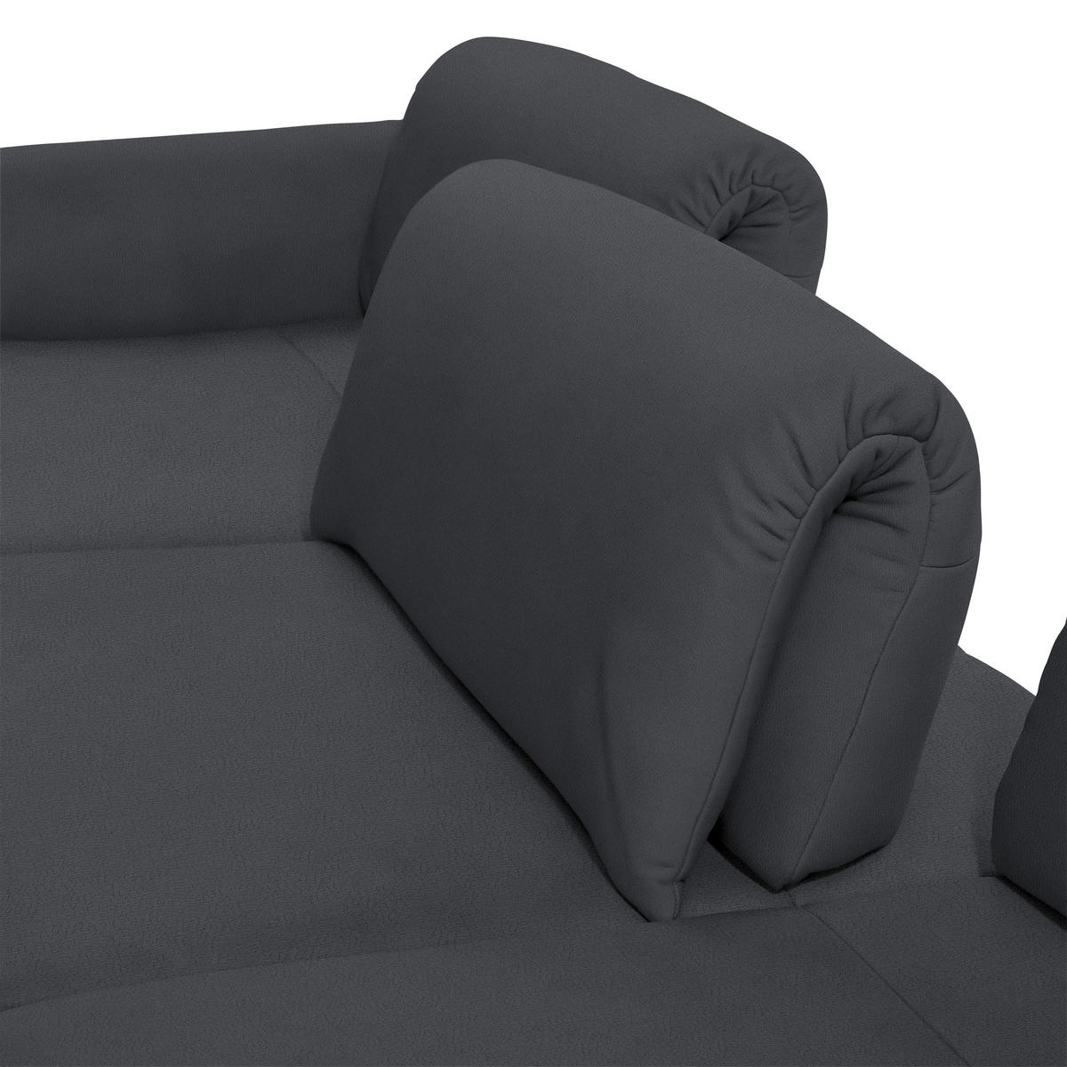 ECKSOFA in Echtleder Dunkelgrau  - Dunkelgrau/Anthrazit, Design, Leder/Metall (173/308cm) - Joop!