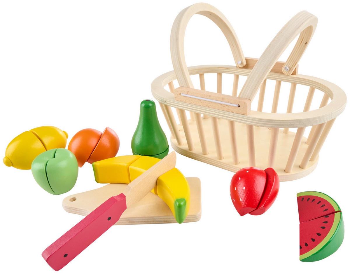 SADA OVOCIA NA KRÁJANIE - viacfarebná, Basics, drevo/kompozitné drevo - My Baby Lou