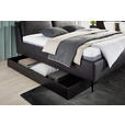 POLSTERBETT Matratze, Lattenrost Anthrazit 160/200 cm  - Hellbraun/Anthrazit, Design, Holz/Textil (160/200cm) - Johann Jakob