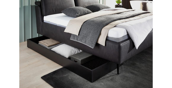 POLSTERBETT Matratze, Lattenrost Anthrazit 160/200 cm - Hellbraun/Anthrazit, Design, Holz/Textil (160/200cm) - Johann Jakob