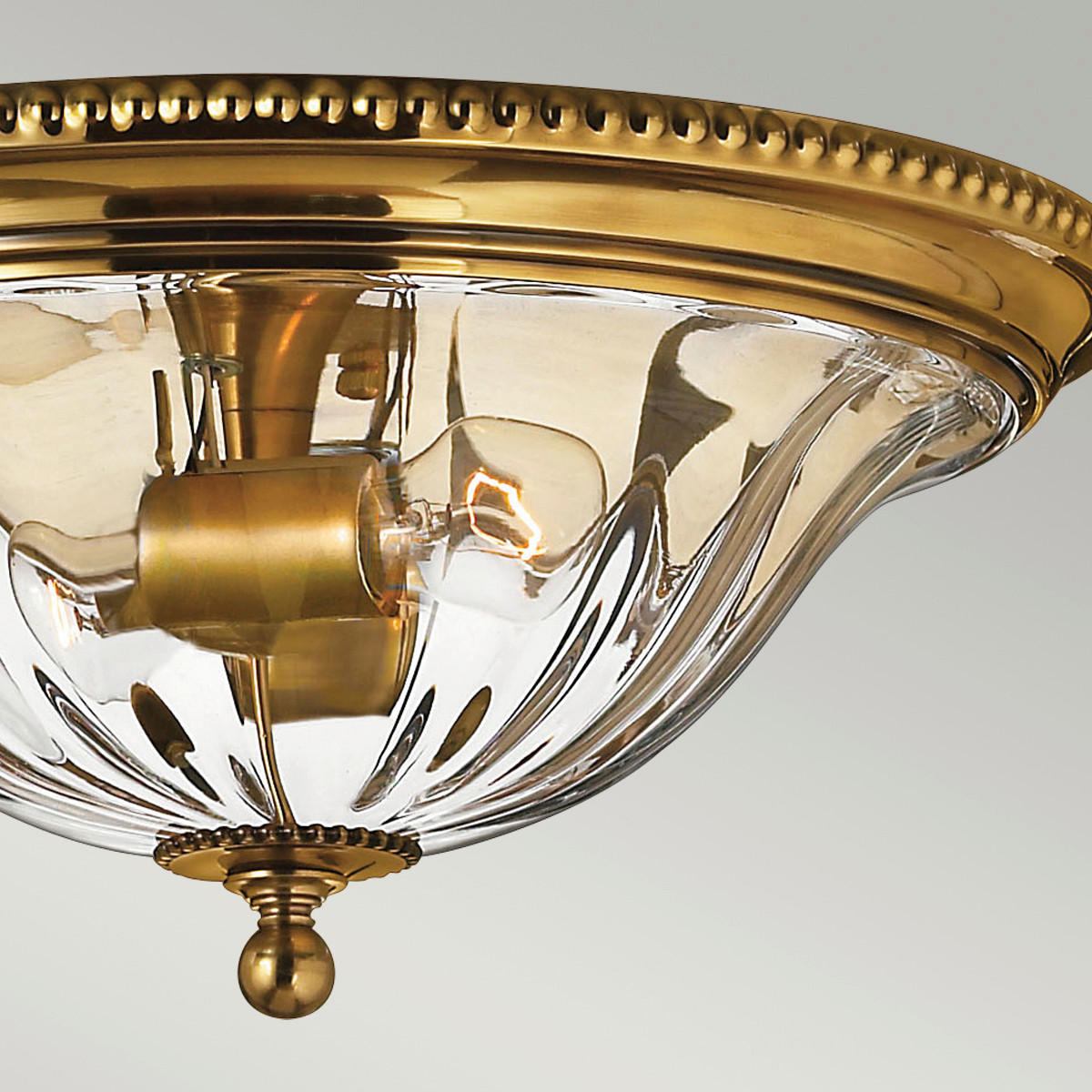 DECKENLEUCHTE  41.1/18.6 cm    - Messingfarben, Lifestyle, Glas/Metall (41.1/18.6cm) - Elstead Lighting