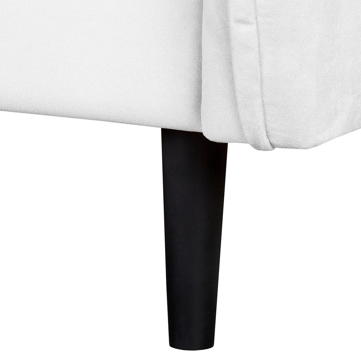 SESSEL in Samt Weiß  - Schwarz/Weiß, Design, Holz/Textil (74/86/100cm) - P & B