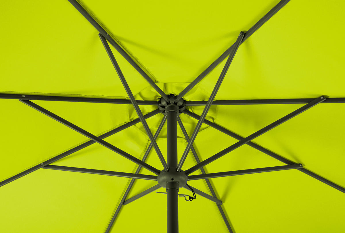SONNENSCHIRM   - Anthrazit/Hellgrün, Basics, Textil/Metall (270/260/270cm) - Schneider