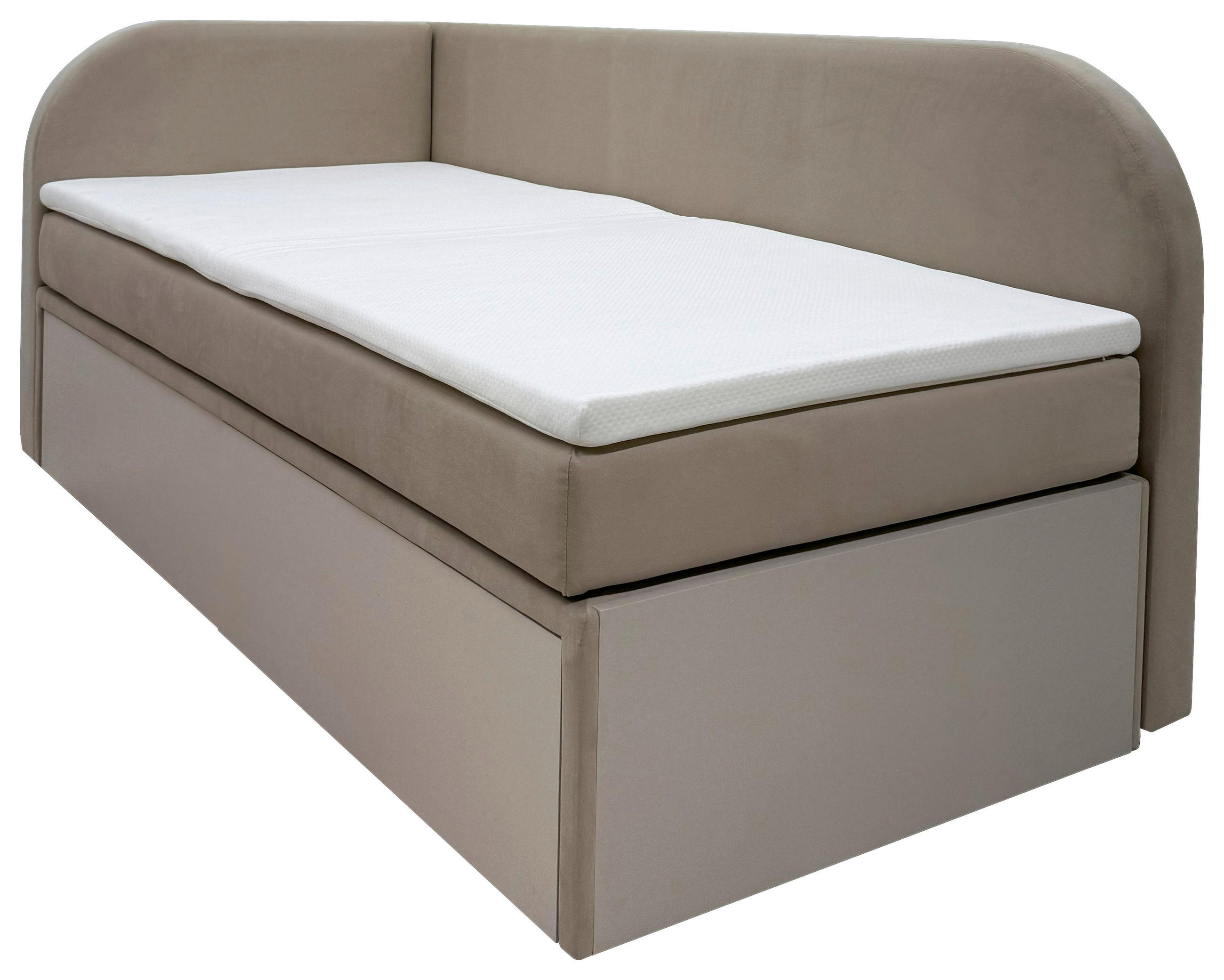 POLSTERBETT Matratze, Bettschubladen 90/200 cm  in Graphitfarben  - Graphitfarben, MODERN, Textil (90/200cm) - Livetastic