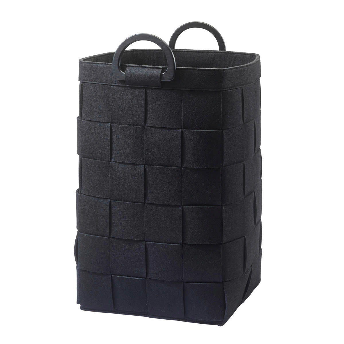 WÄSCHEKORB - Schwarz, Basics, Textil (34/34/57.5cm) - Aquanova