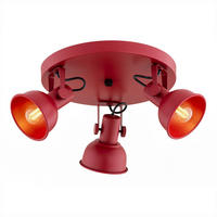 DECKENLEUCHTE    19,5/40/40 cm  - Rot, KONVENTIONELL, Metall (19,5/40/40cm)