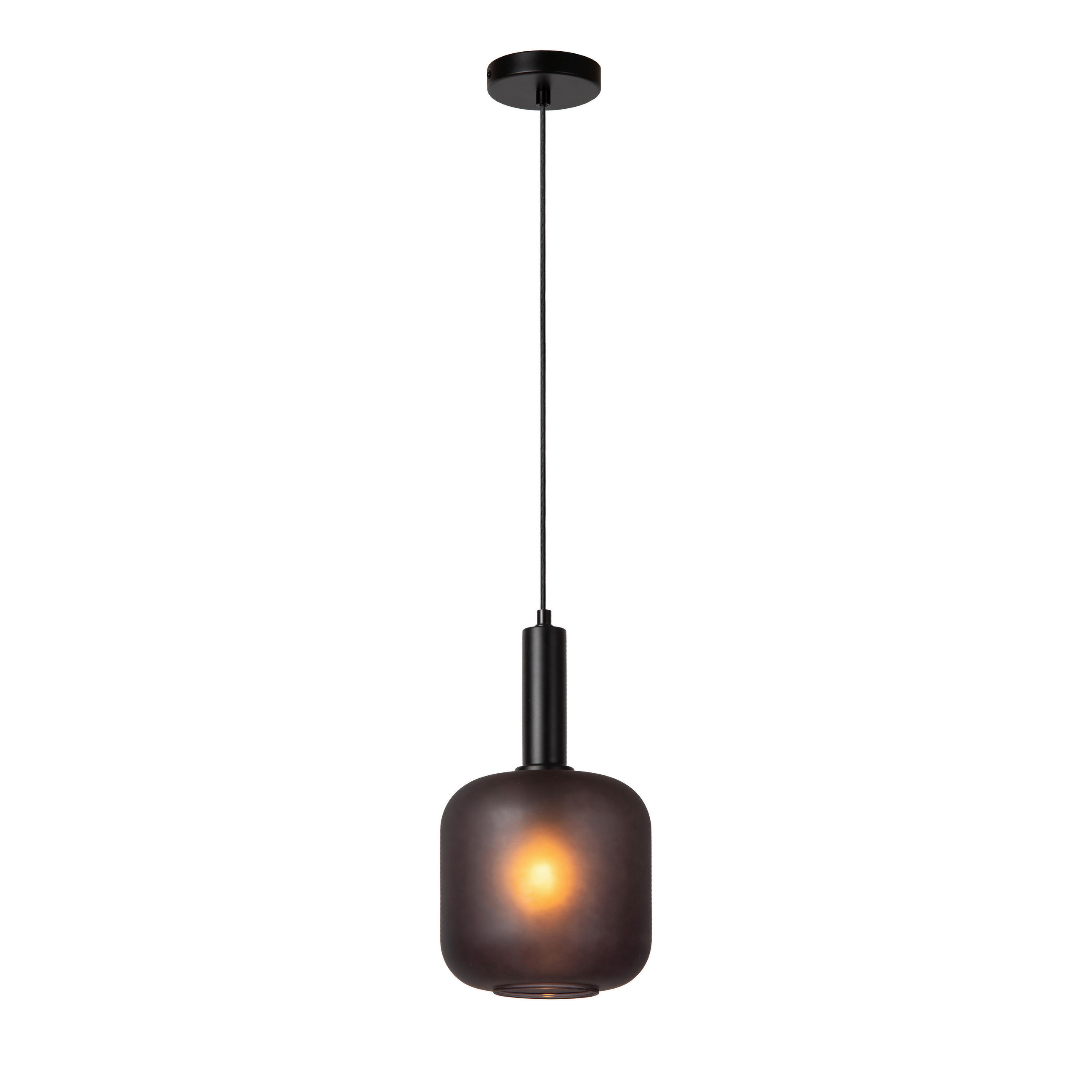 HÄNGELEUCHTE 21/21/150 cm  - Schwarz, Design, Glas (21/21/150cm) - Lucide