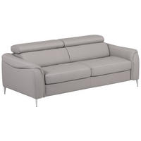 CANAPEA EXTENSIBILĂ piele gri deschis  - gri deschis, Design, metal/piele (203/77-98/103cm) - MID.YOU