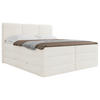 BOXSPRINGBETT 180/200 cm  in Weiß  - Schwarz/Weiß, MODERN, Holz/Holzwerkstoff (180/200cm) - MID.YOU