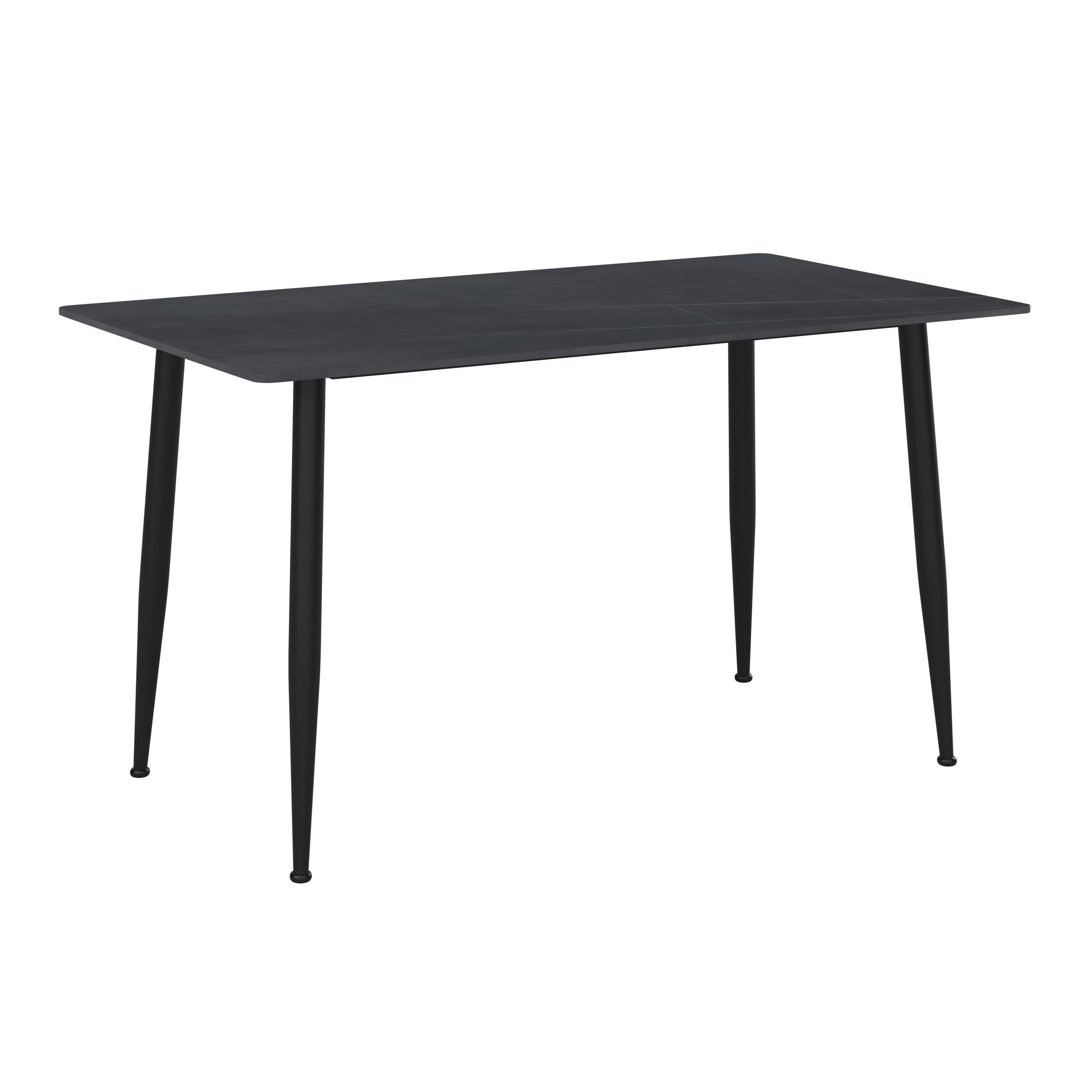 STOL ZA BLAGOVAONICU  crna  metal, keramika      - crna, Design, metal/keramika (160/76/80cm) - P & B