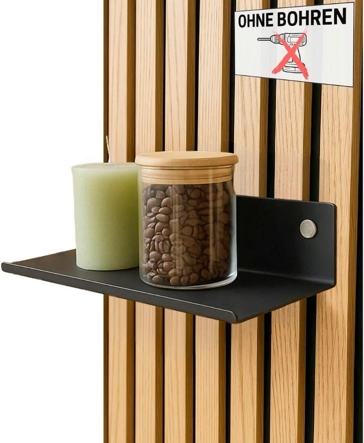 AKUSTIKPANEEL  - Schwarz, Basics, Metall (24/13/8,5cm)