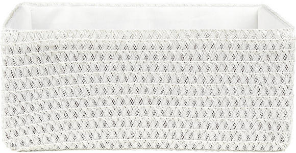 REGALKORB 32/23/14 cm   - Weiß, Basics, Kunststoff/Textil (32/23/14cm) - Landscape
