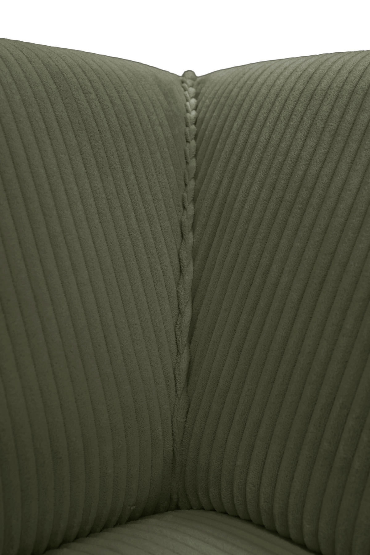 ECKSOFA ANTHONY Grün Cord  - Schwarz/Grün, Design, Kunststoff/Textil (275/163cm) - MID.YOU
