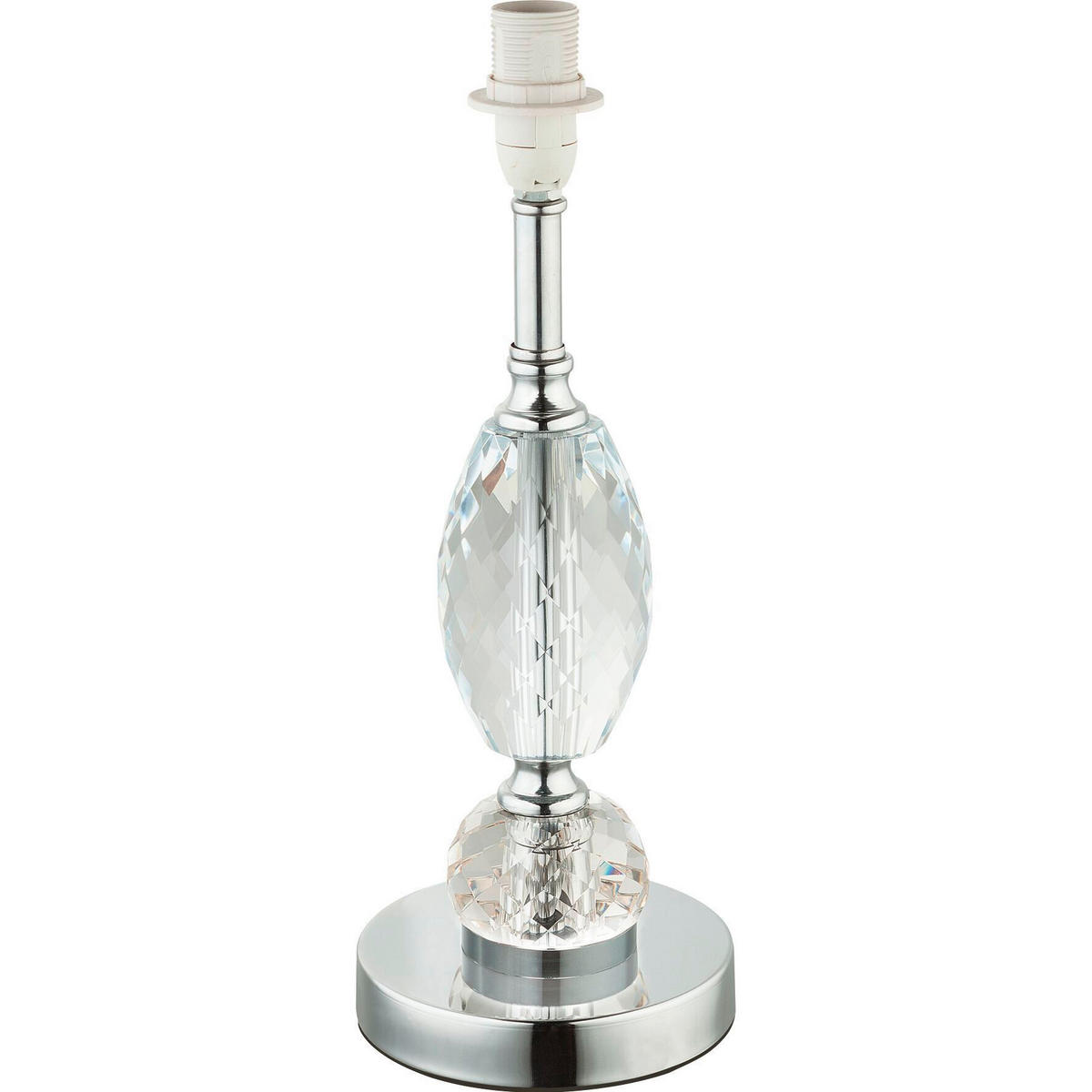 STOLNÍ LAMPA, E14, 21/47 cm  - bílá, Lifestyle, kov/textil (21/47cm)