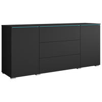 SIDEBOARD 150/67,9/39,5 cm Graphitfarben  - Schwarz/Graphitfarben, Basics, Holzwerkstoff/Kunststoff (150/67,9/39,5cm) - P & B