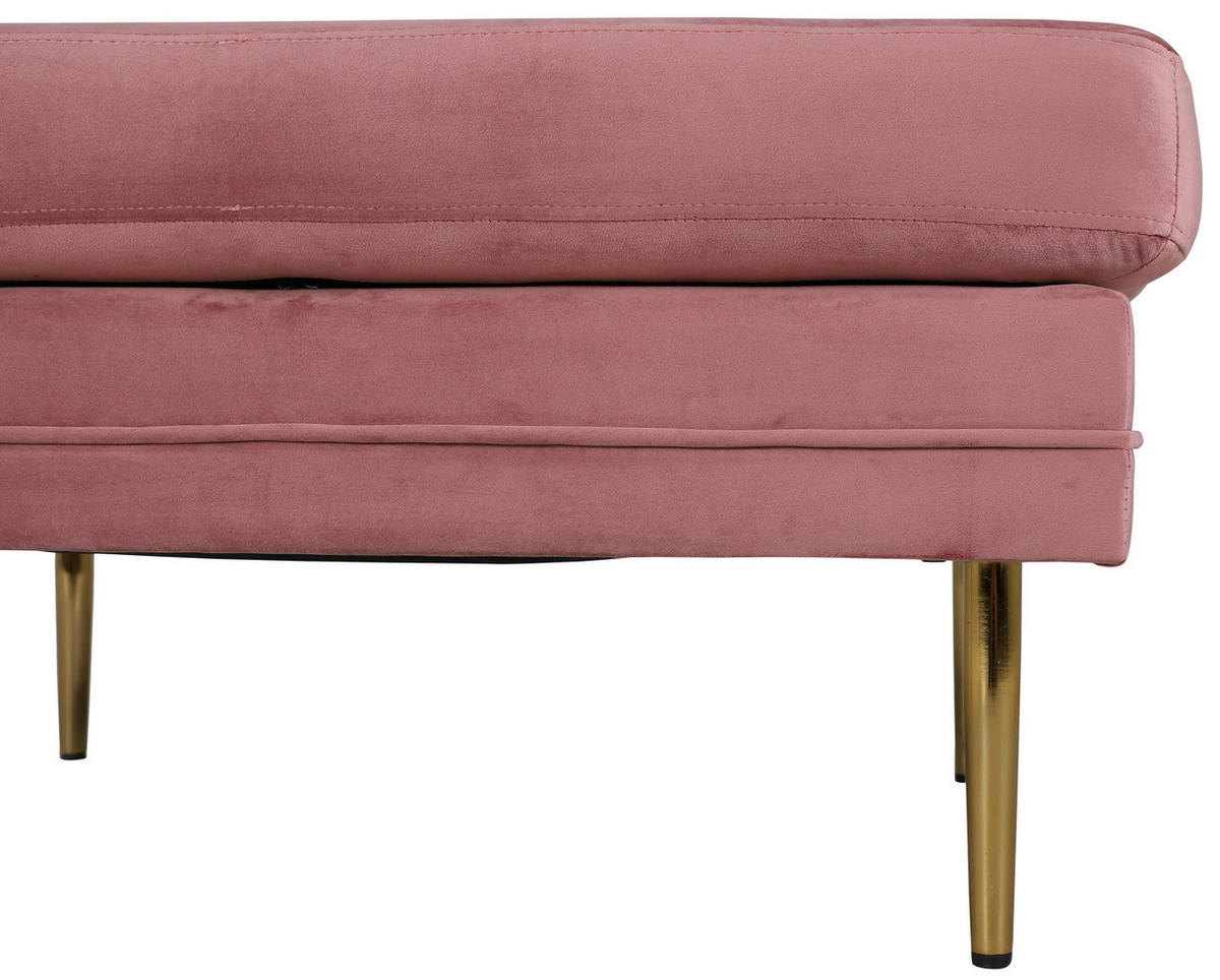 HOCKER Goldfarben, Pink  - Pink/Goldfarben, Design, Kunststoff/Textil (90/49/70cm) - Livetastic