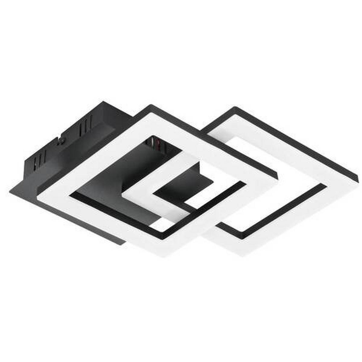 DECKENLEUCHTE    47/22,5/6 cm  - Weiss/Schwarz, Design, Kunststoff/Metall (47/22,5/6cm) - Eglo