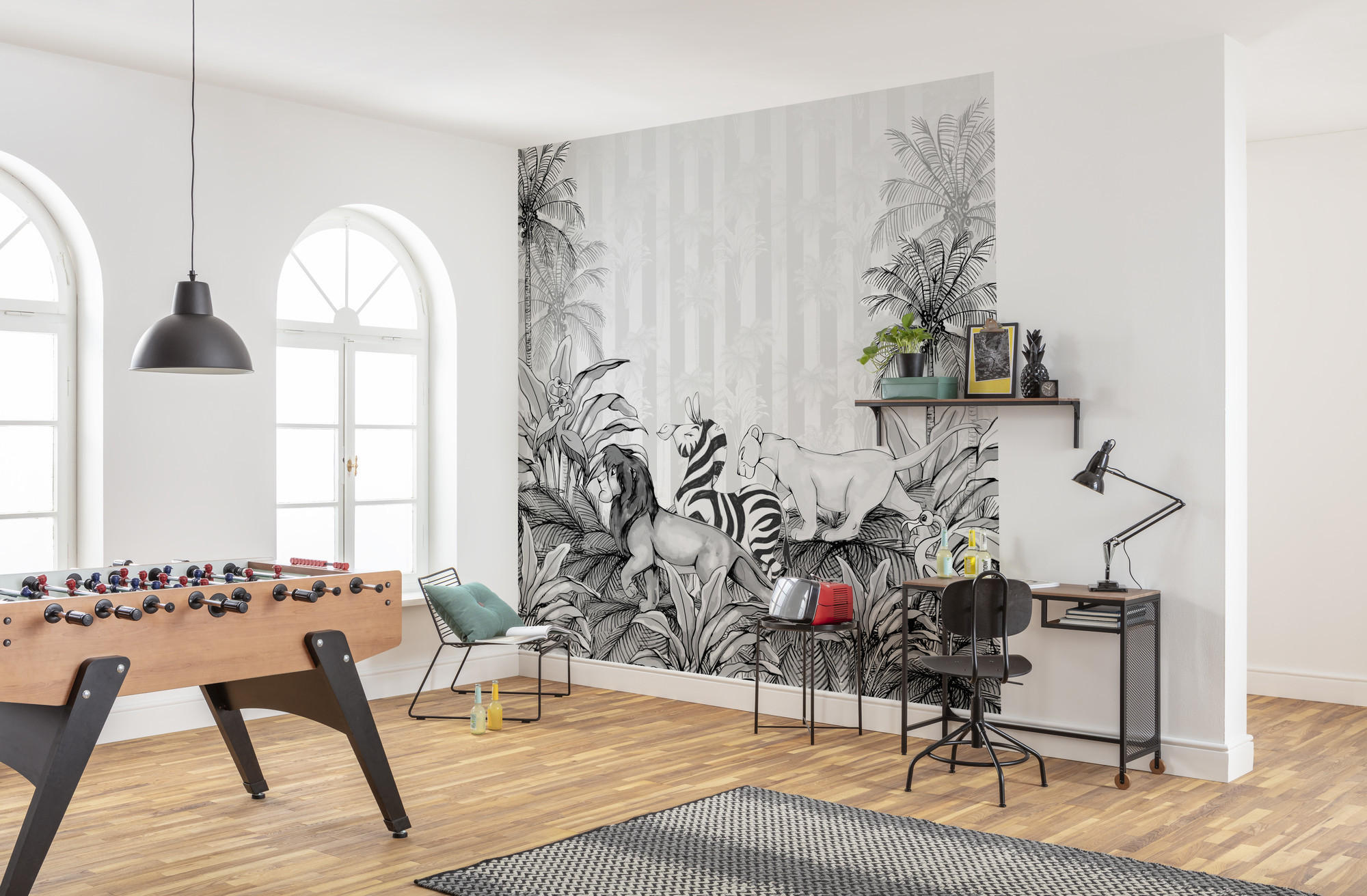 FOTOTAPETE  - Schwarz/Weiß, Trend, Textil (300/280cm) - Xora
