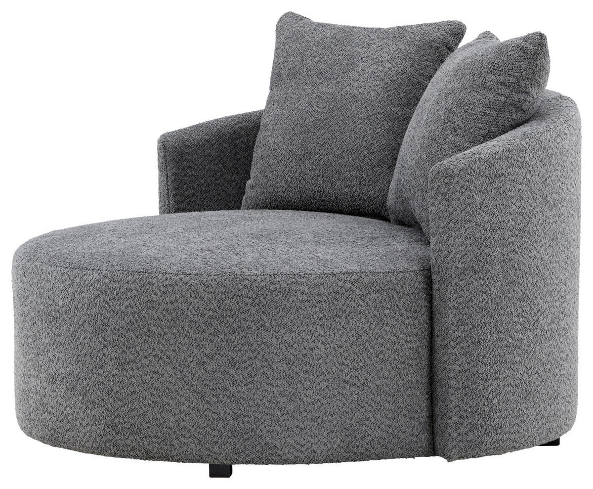 XXL-FÅTÖLJ i textil grå  - grå, Design, textil (120/72/118cm) - Livetastic