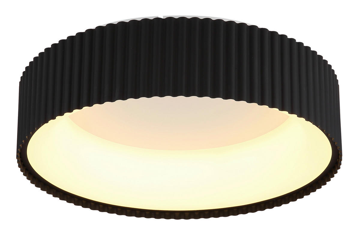 LED-DECKENLEUCHTE 46/13 cm   - Schwarz/Weiß, Basics, Kunststoff/Metall (46/13cm) - Globo
