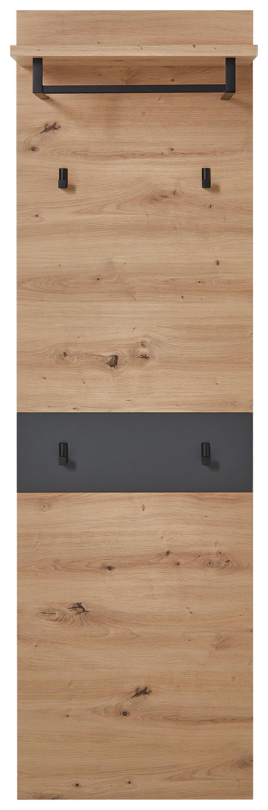 GARDEROBENPANEEL  in 50/170/30 cm  - Graphitfarben/Eiche Artisan, Design, Holzwerkstoff/Metall (50/170/30cm) - Voleo