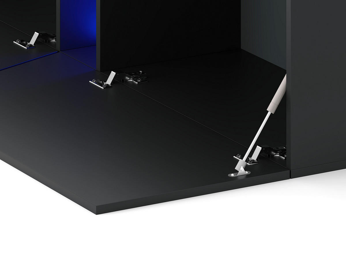 LOWBOARD SLANT  in 240/40/35 cm  - Schwarz, Design, Holzwerkstoff/Kunststoff (240/40/35cm) - Livetastic