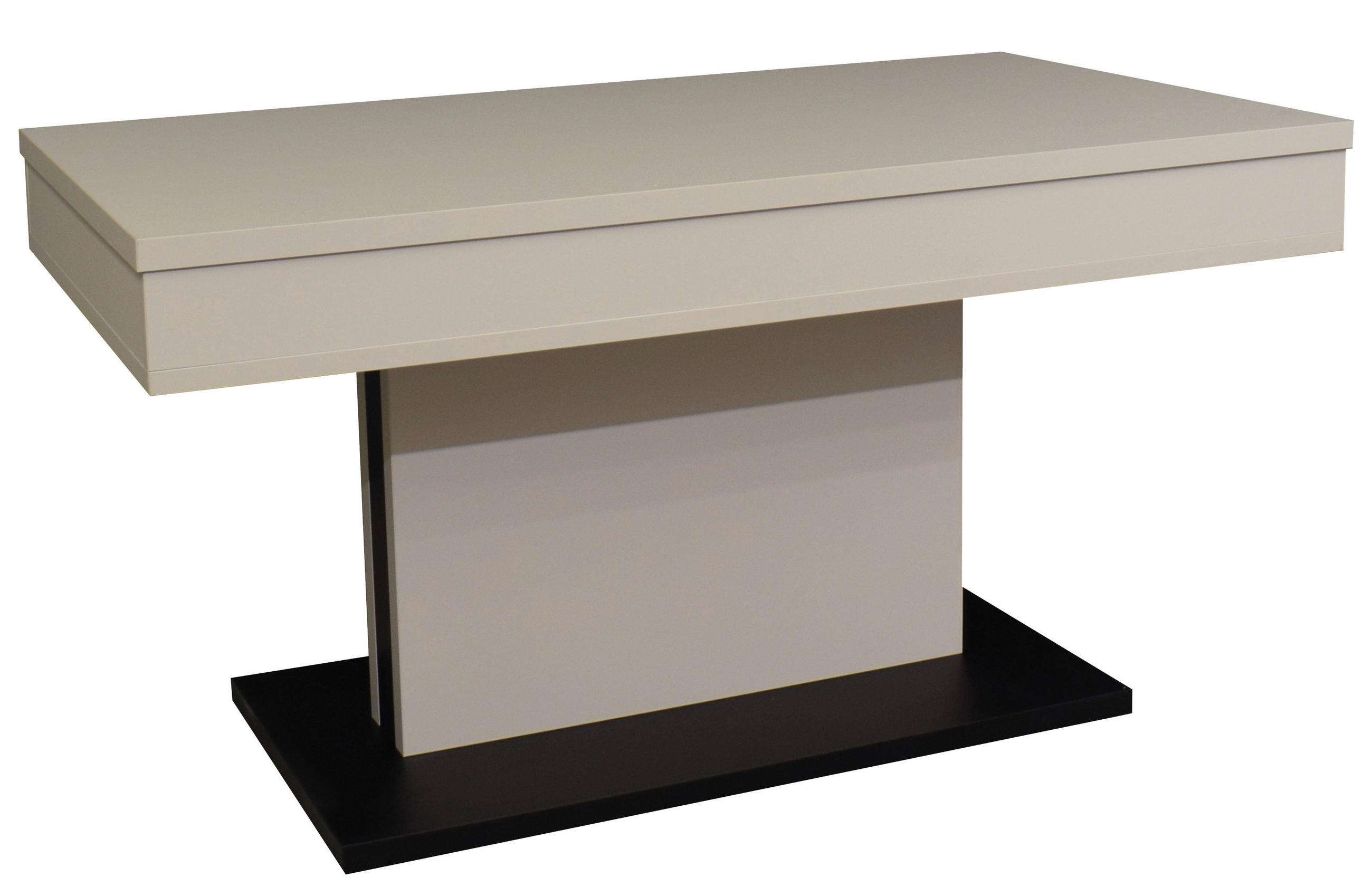 COUCHTISCH 110/60/58-77 cm rechteckig Schwarz, Kaschmir  - Kaschmir/Schwarz, Design, Holzwerkstoff/Kunststoff (110/60/58-77cm) - Stylife
