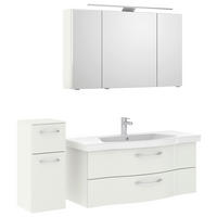 BADEZIMMER 4-teilig  in 152 cm  - Chromfarben/Weiß Hochglanz, KONVENTIONELL, Glas/Keramik (152cm) - Pelipal