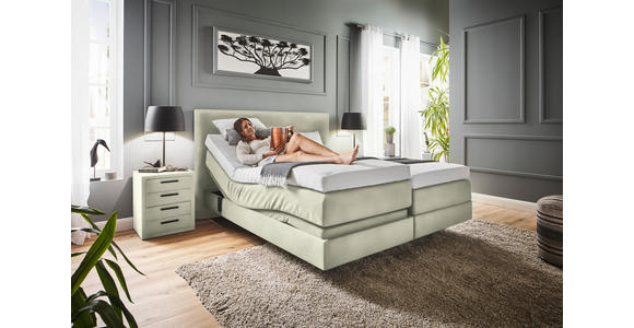 BOXSPRINGBETT 160/200 cm  in Ecru  - Ecru, KONVENTIONELL, Holz/Textil (160/200cm) - Dieter Knoll