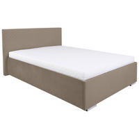 KÁRPITOZOTT ÁGY 160/200 cm  bézs  - bézs/króm, Modern, textil/fa (160/200cm) - MID.YOU