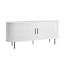 SIDEBOARD Weiß  180/76/45 cm  - Schwarz/Weiß, Trend, Holzwerkstoff/Metall (180/76/45cm) - home24