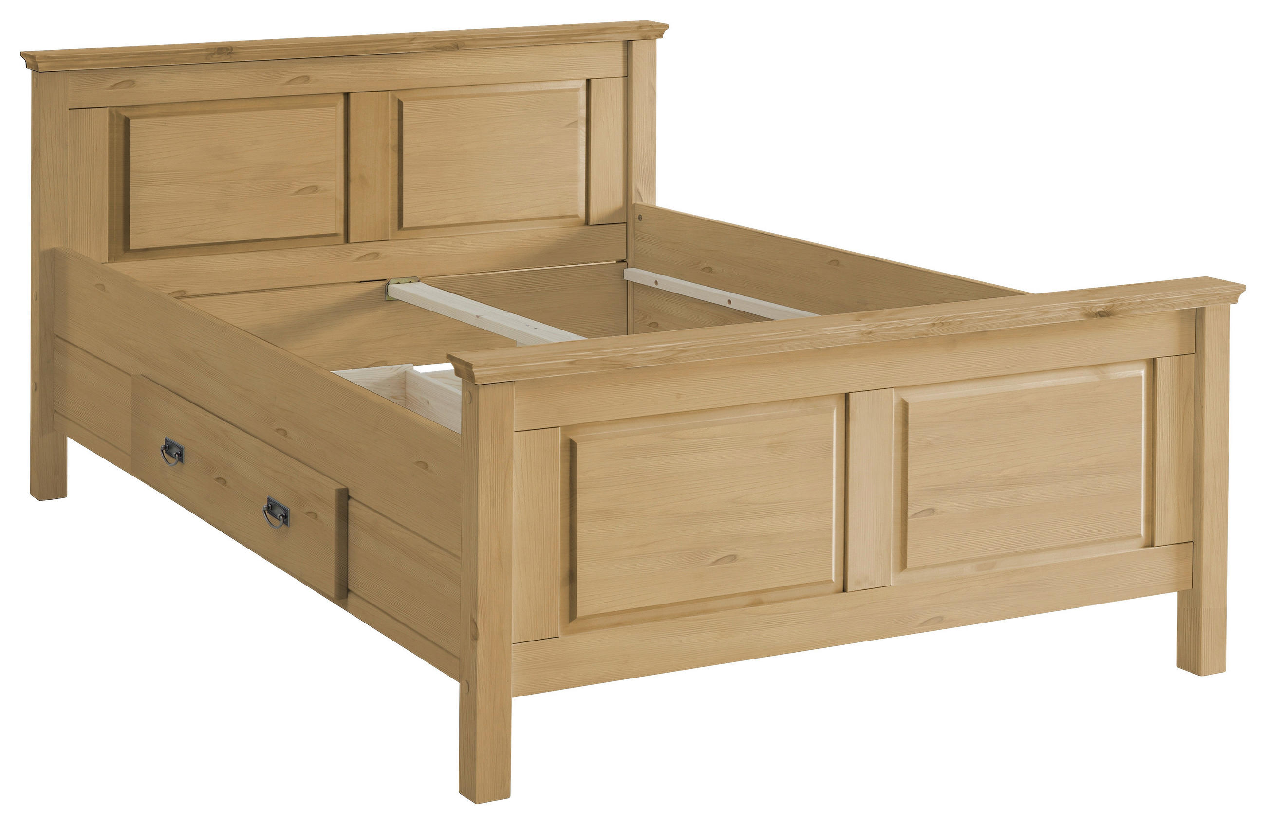 BETT 140/200 cm  in Laugenfarbig  - Laugenfarbig, ROMANTIK / LANDHAUS, Holz (140/200cm) - Boxxx