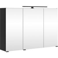 SPIEGELSCHRANK 100/64/20 cm  - Schwarz, KONVENTIONELL, Glas/Holzwerkstoff (100/64/20cm) - Xora