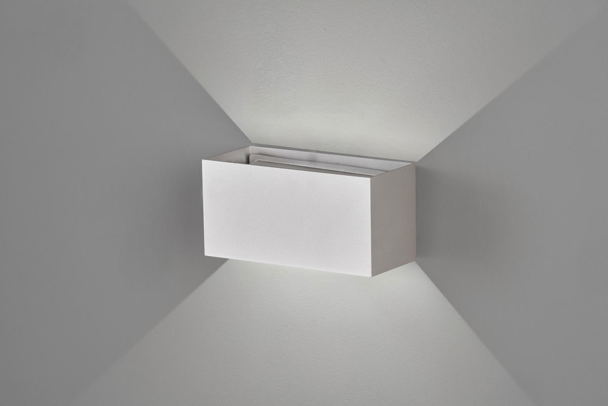 LED-WANDLEUCHTE Wallo 20/10/10 cm   - Silberfarben, Design, Metall (20/10/10cm) - Fischer & Honsel