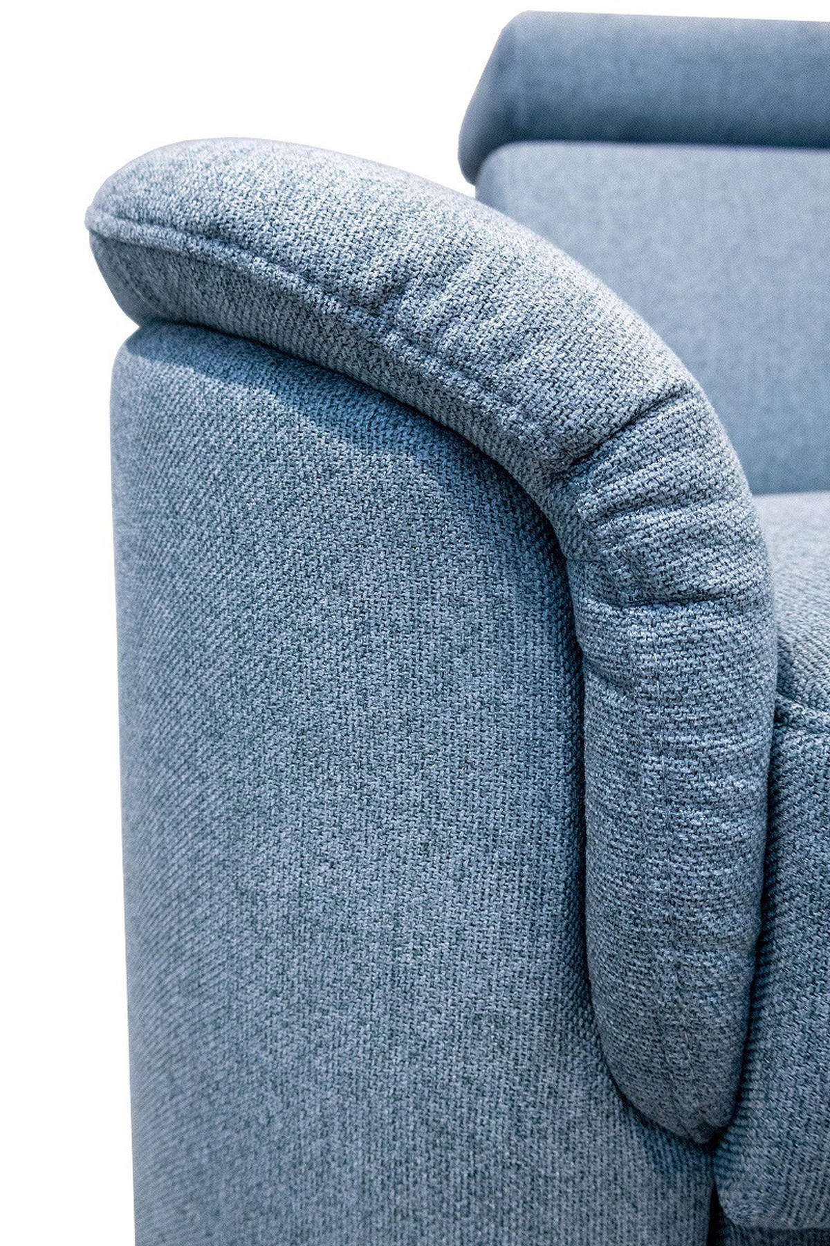 SAROKKANAPÉ textil kék  - krómszínű/kék, Basics, műanyag/textil (264/83/248cm) - Andante