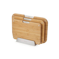 SCHNEIDEBRETT-SET Holz, Metall, Kunststoff Bambus Nest  - Karamell, Basics, Holz/Kunststoff (37/25/9,5cm) - Joseph Joseph