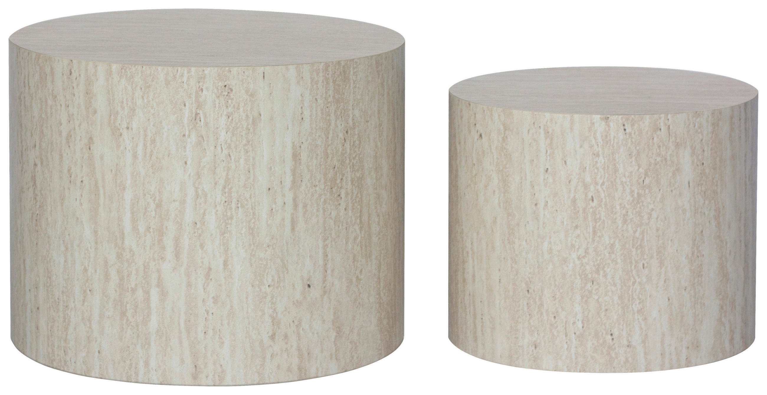 BEISTELLTISCHSET oval  - Trend, Holzwerkstoff (48/38/38,5/32,5/40/30cm) - MID.YOU