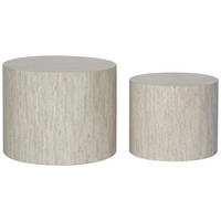 BEISTELLTISCHSET oval  - Trend, Holzwerkstoff (48/38/38,5/32,5/40/30cm) - MID.YOU