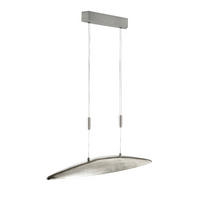 LED-HÄNGELEUCHTE 105/15,5/105-165 cm    - Nickelfarben, Design, Metall (105/15,5/105-165cm) - Fischer & Honsel