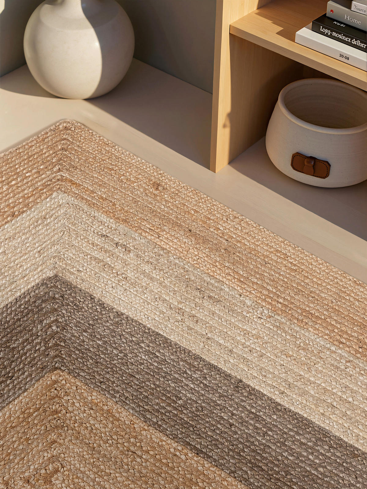 JUTETEPPICH 160/230 cm Juno Multicolor, Goldbraun rechteckig  - Goldbraun/Multicolor, Natur, Textil (160/230cm) - Hanse Home